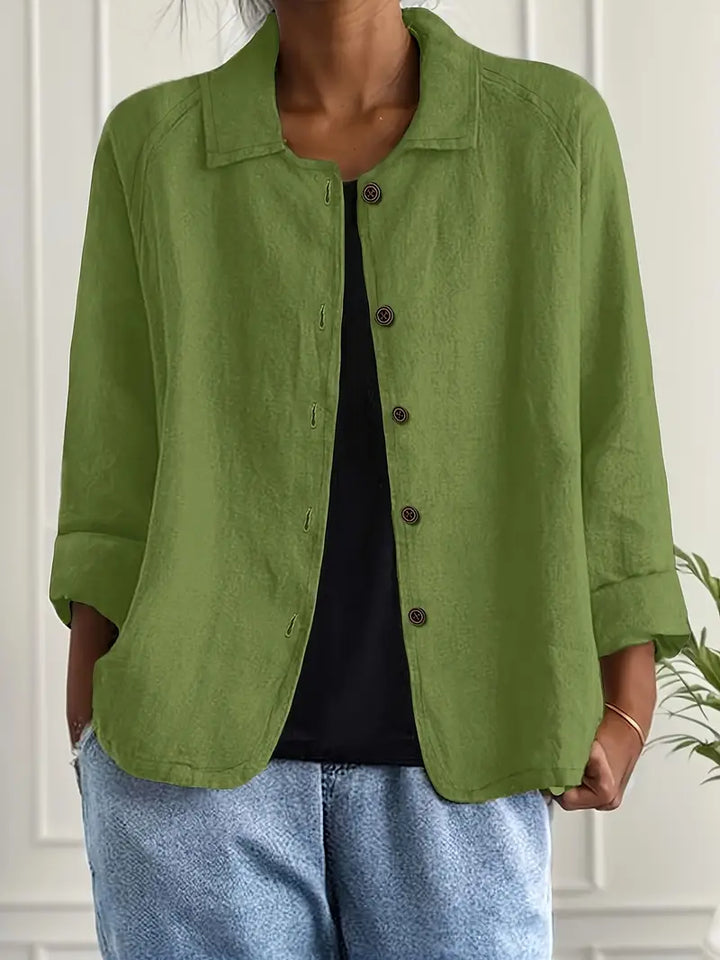 Damen Casual Leichte Jacke Mit en Verde