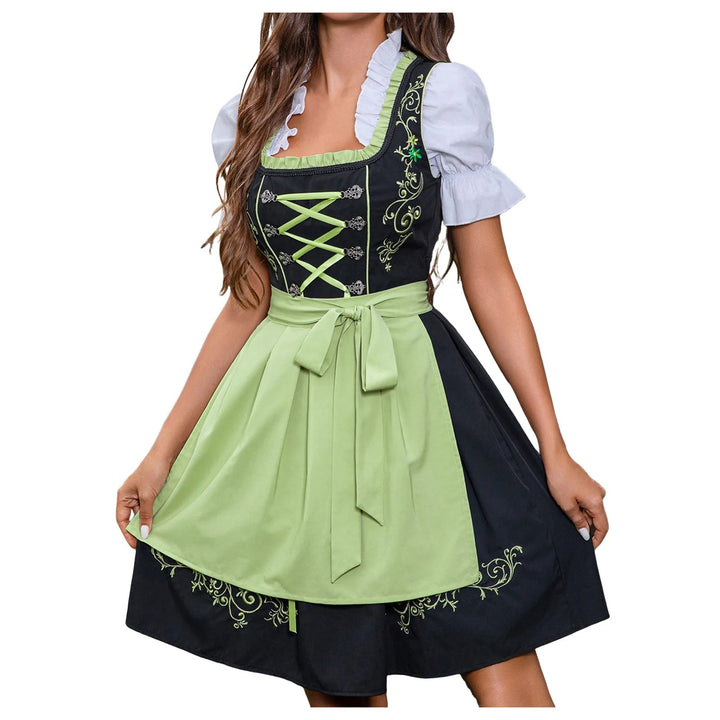 Damen Dirndl Maxikleid für Oktoberfest (4)