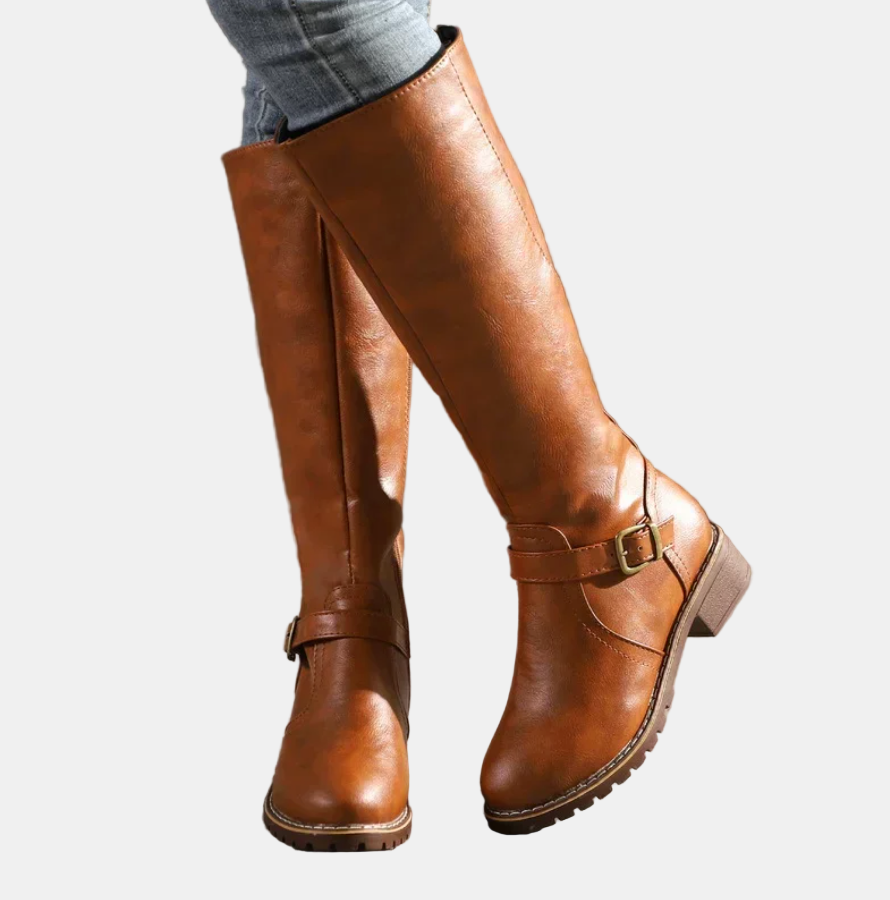 Damen Elegante Winterstiefel im Klassischen Stil in Braun 1