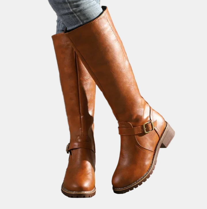 Damen Elegante Winterstiefel im Klassischen Stil in Braun 1