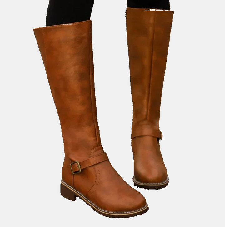 Damen Elegante Winterstiefel im Klassischen Stil in Braun 2