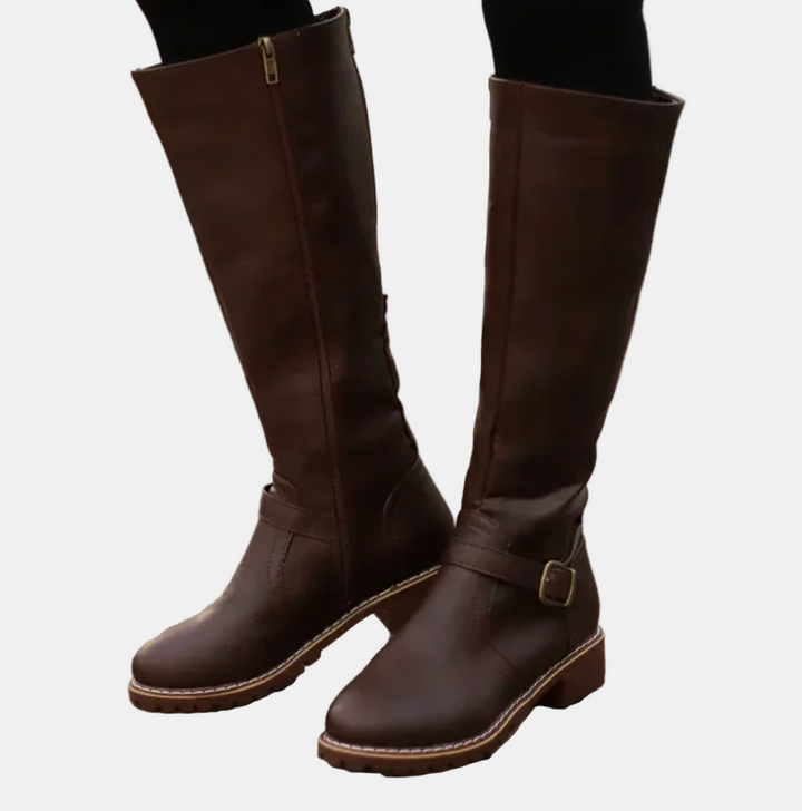 Damen Elegante Winterstiefel im Klassischen Stil in Braun 4