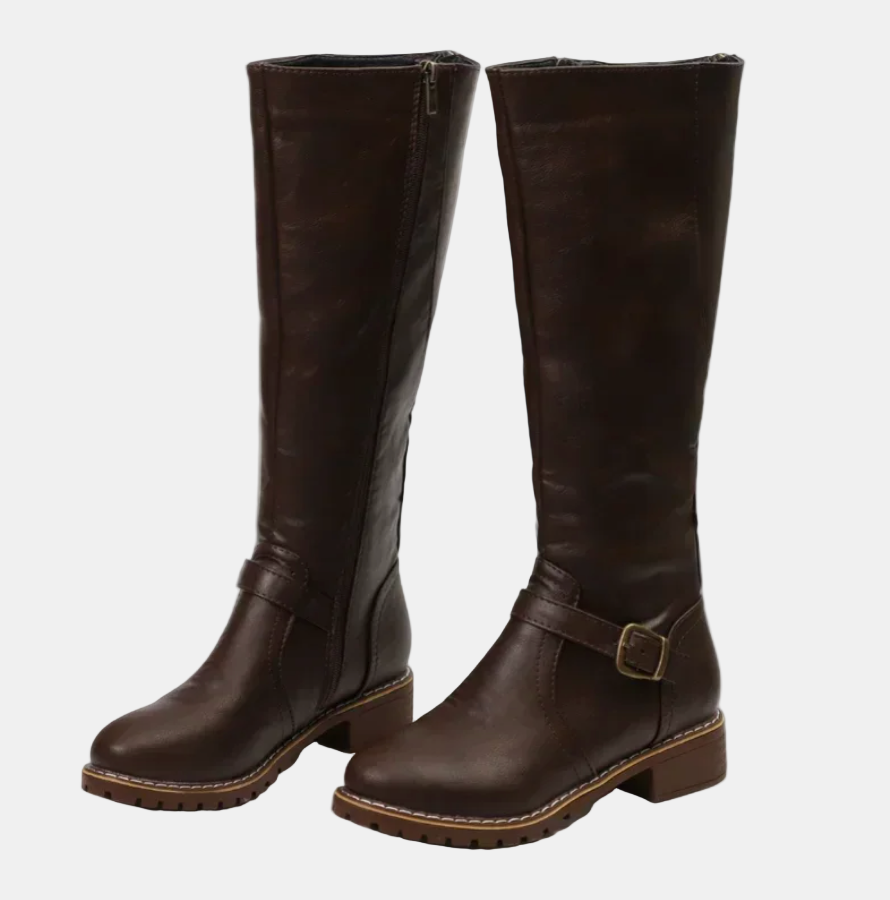 Damen Elegante Winterstiefel im Klassischen Stil in Braun 5