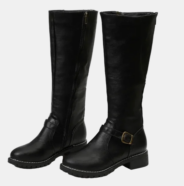 Damen Elegante Winterstiefel im Klassischen Stil in Schwarz