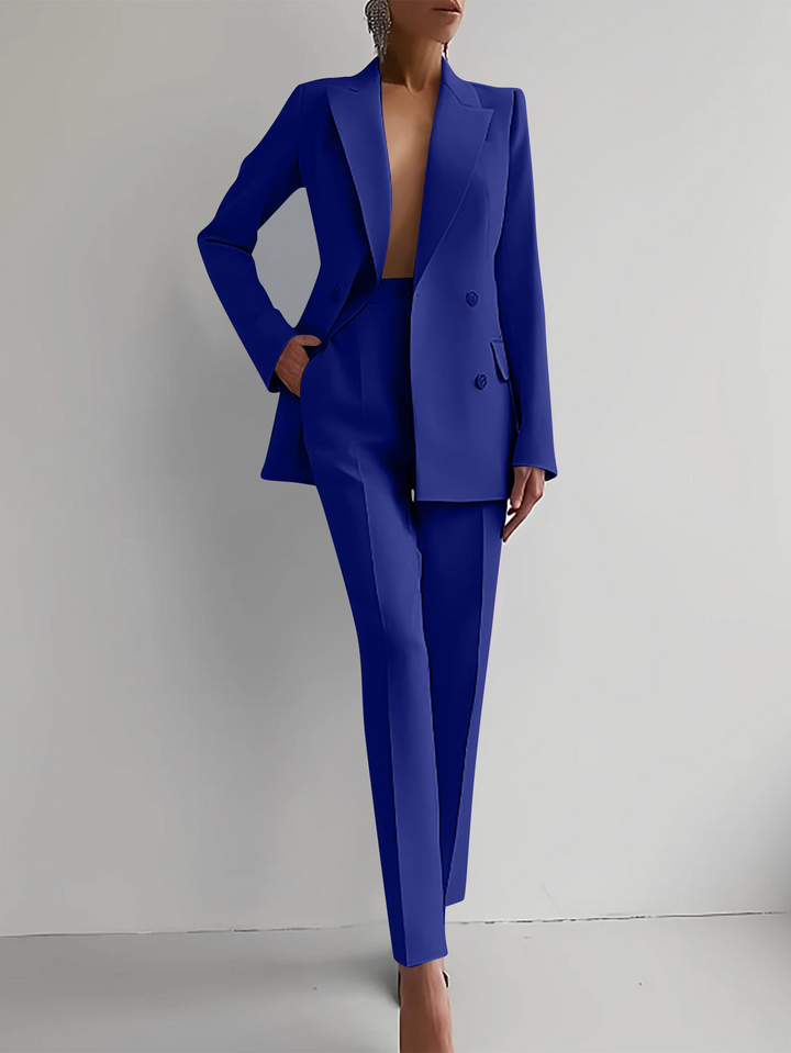 Damen Eleganter Hochwertiger Jumpsuit-Anzug für Profis in Royal Blue