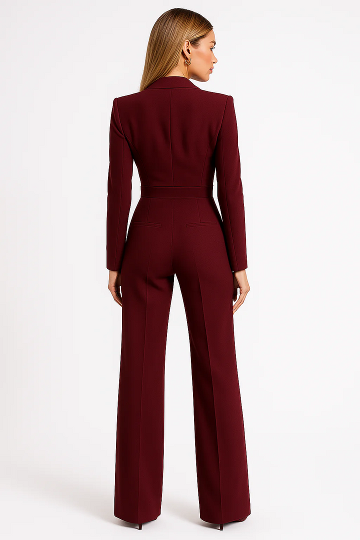 Damen Eleganter Jumpsuit mit breiten Beinen (2)