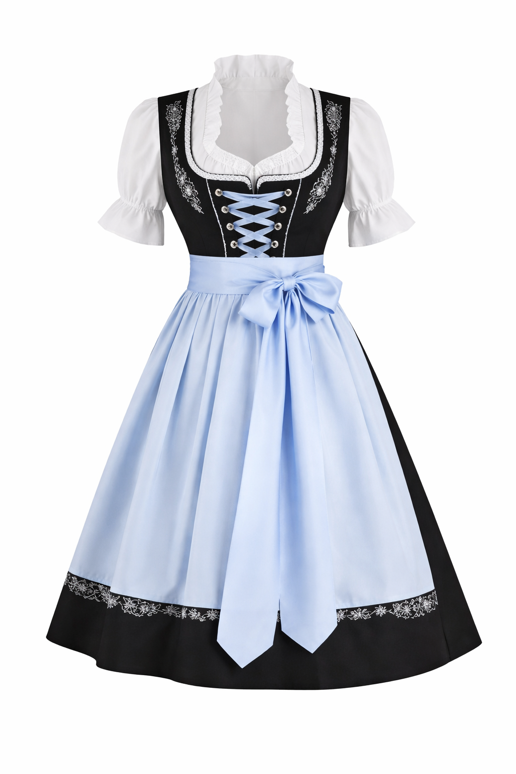 Damen Elegantes Dirndl mit Bluse zum Oktoberfest (4)