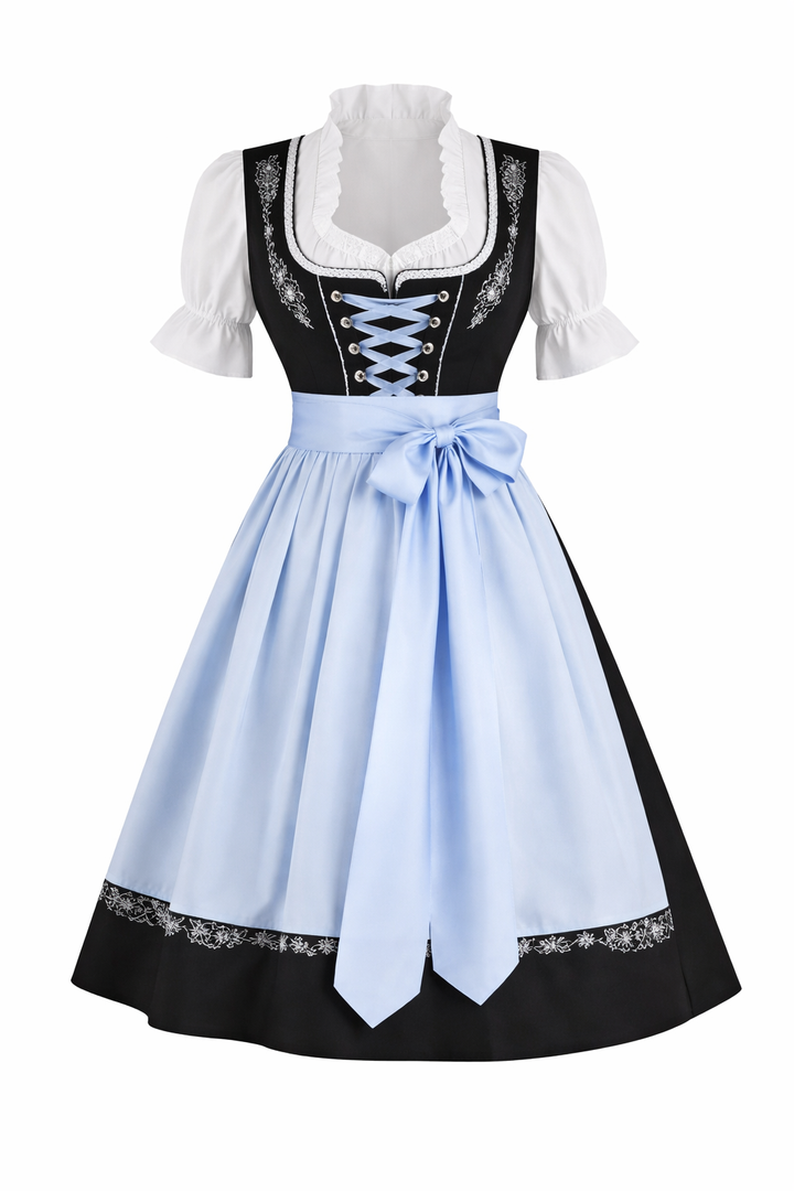 Damen Elegantes Dirndl mit Bluse zum Oktoberfest (4)