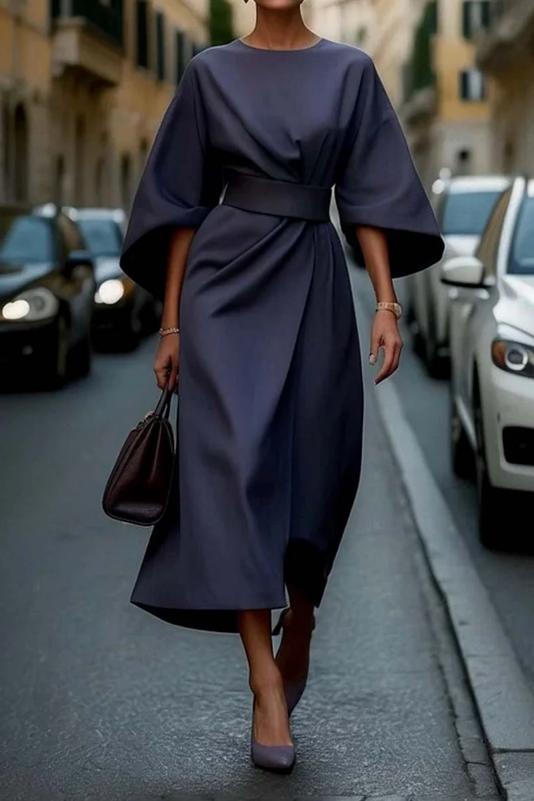 Damen Elegantes Kleid für Abendveranstaltungen in Marineblau