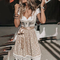 Laura | Damen Festliches Dirndl mit Schürze zum Oktoberfest