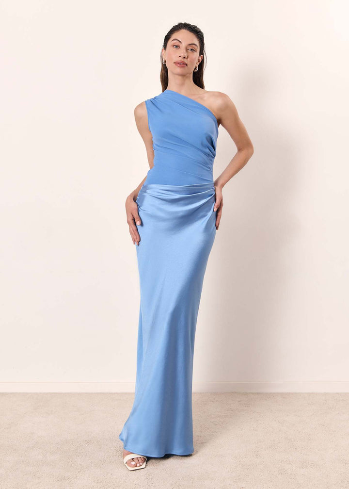 Damen festliches langes Abendkleid für Hochzeiten in Sky Blue