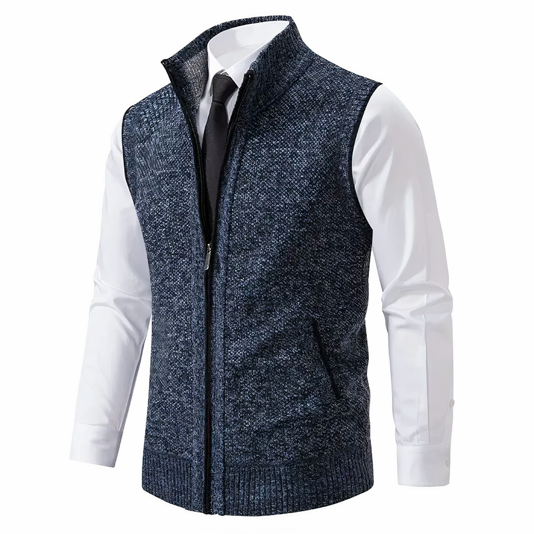 Damen Fleece Weste elegant für Herbst in Blau