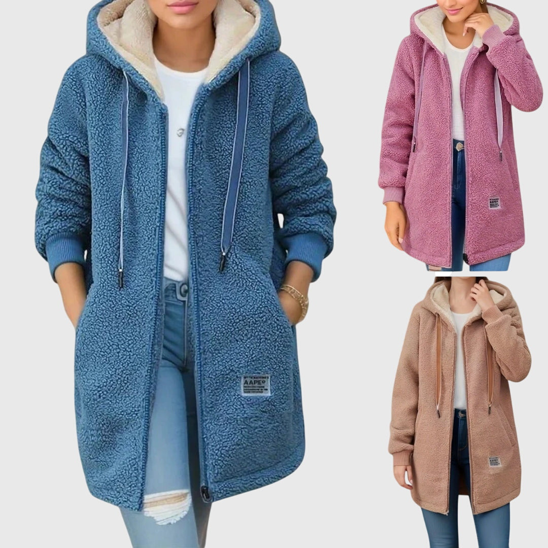 Damen Fleecejacke im Teddy-Stil für Herbst (5)