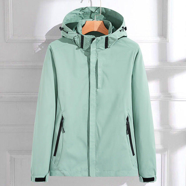 Damen funktionale Jacke mit Reißverschluss en Mintgrün