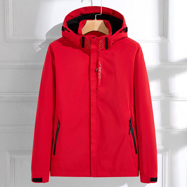 Damen funktionale Jacke mit Reißverschluss en Rojo