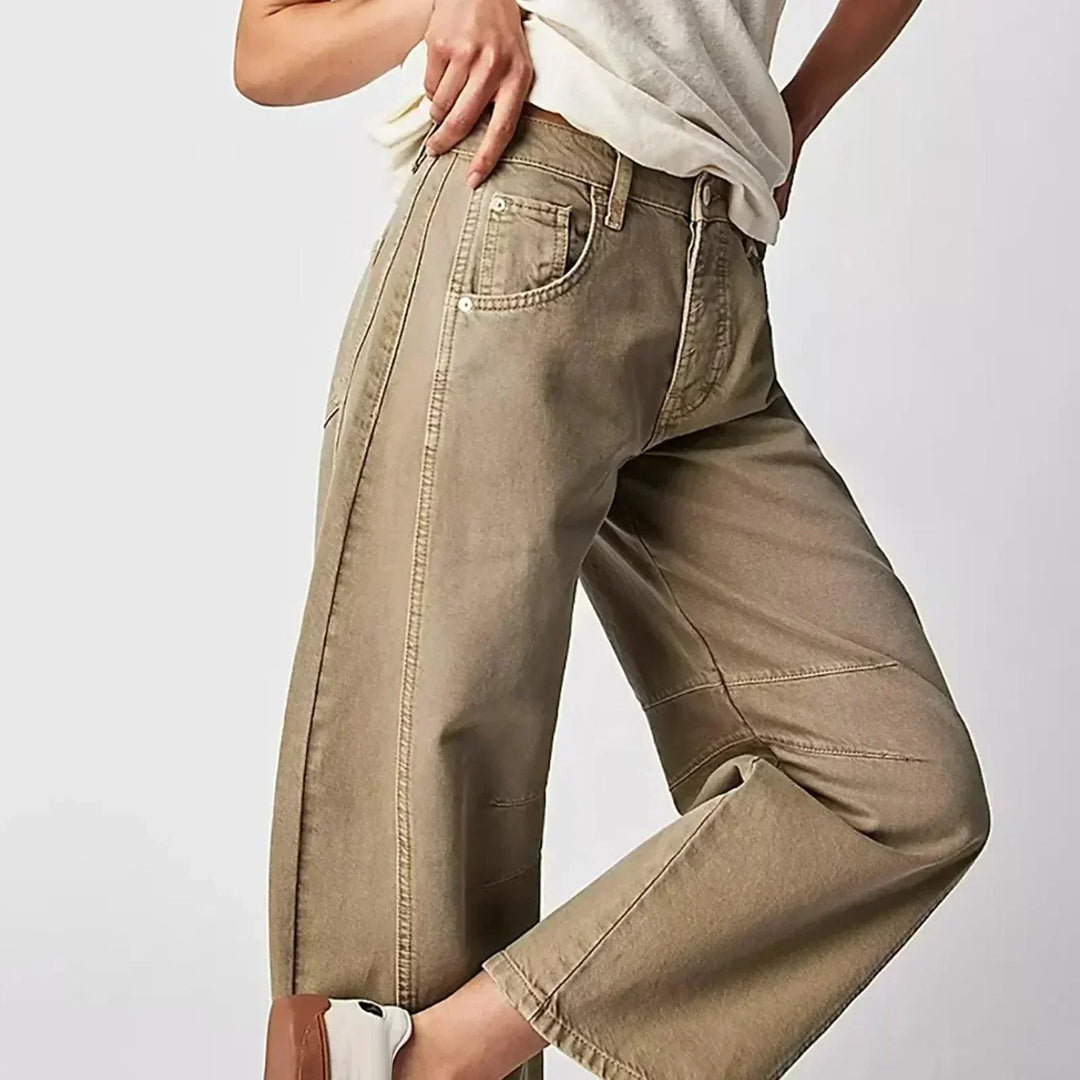 Damen Jogginghosen-Style Jeans mit hohem Bund (2)
