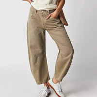 Marie | Damen Jogginghosen-Style Jeans mit hohem Bund