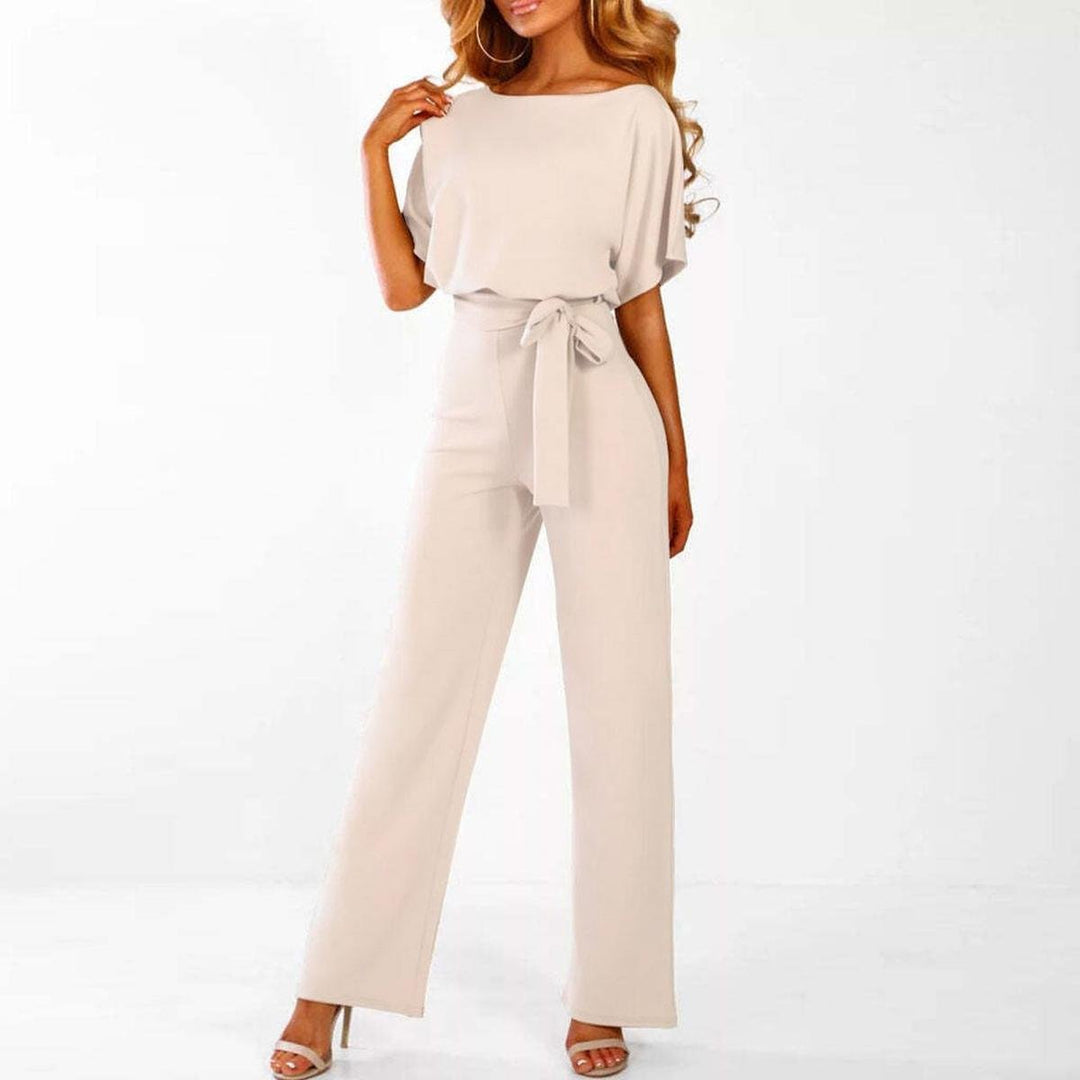 Damen Jumpsuit für Freizeit im Casual-Stil in Beige