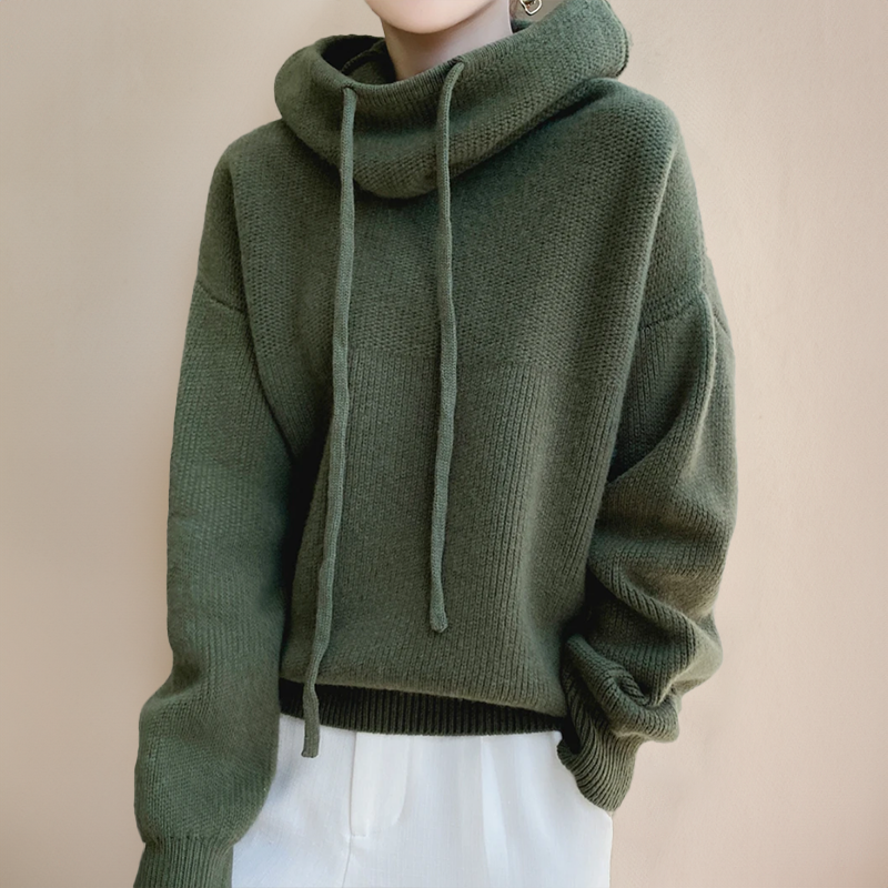 Damen lange Strickjacke aus Merinowolle (2)