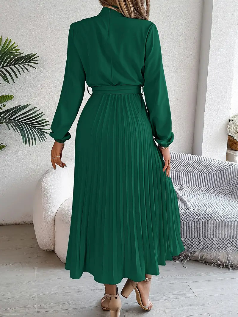 Damen Langes Abendkleid im Plissee-Stil (4)