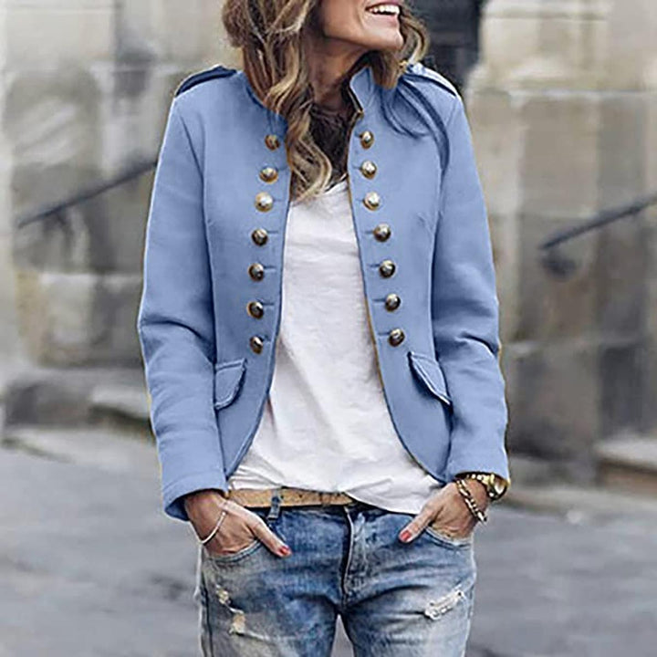 Damen Lässige Kurze Jacke mit en Azul