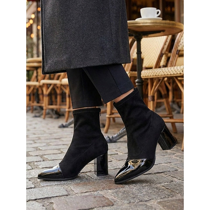 Damen Lederstiefel mit Blockabsatz für jeden Tag (3)
