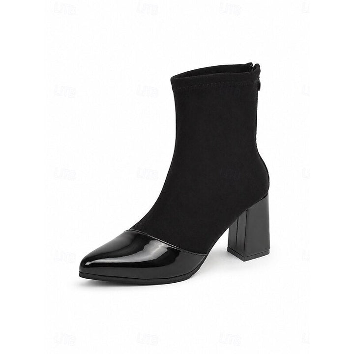 Damen Lederstiefel mit Blockabsatz für jeden Tag (7)
