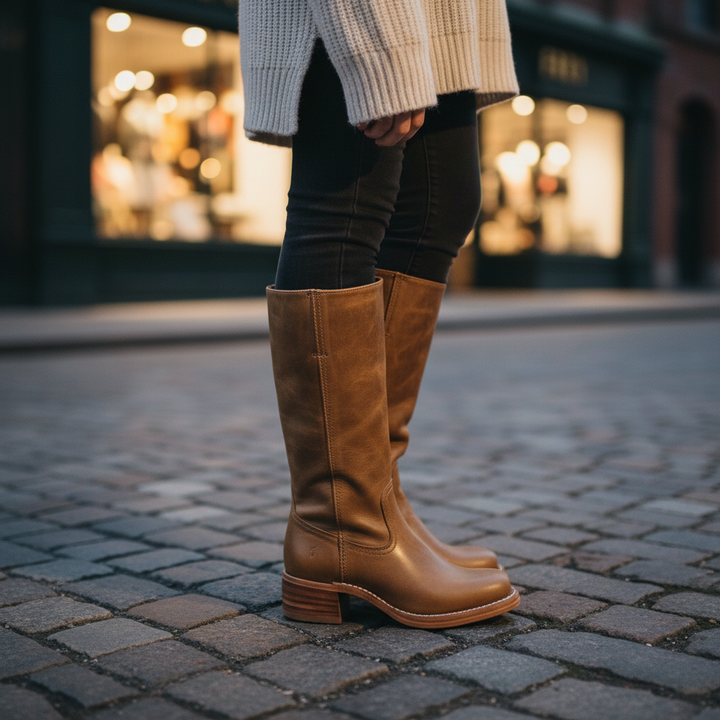 Damen Lederstiefeletten elegant im Alltag