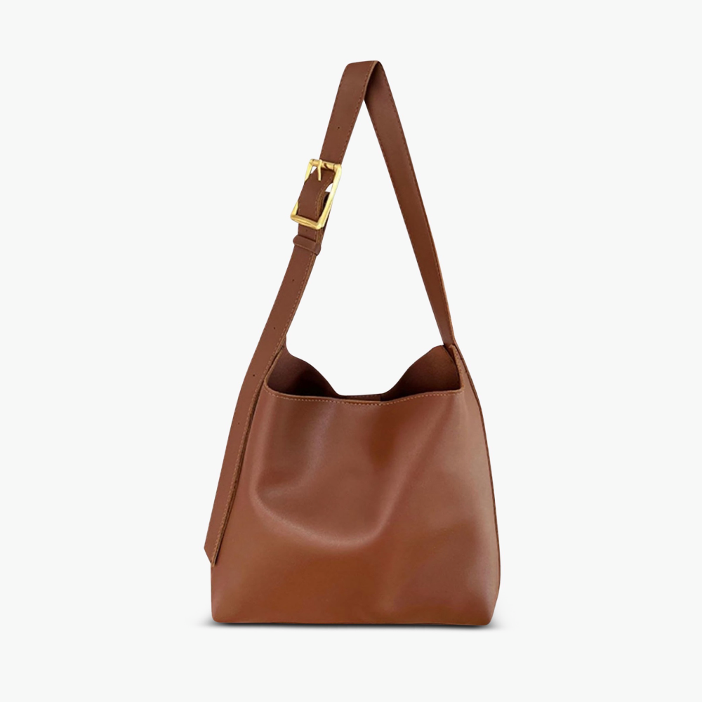 Damen Minimalistische Umhängetasche für den Alltag in Braun