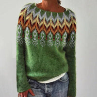Melina | Damen Norwegerpullover mit nordischem Muster