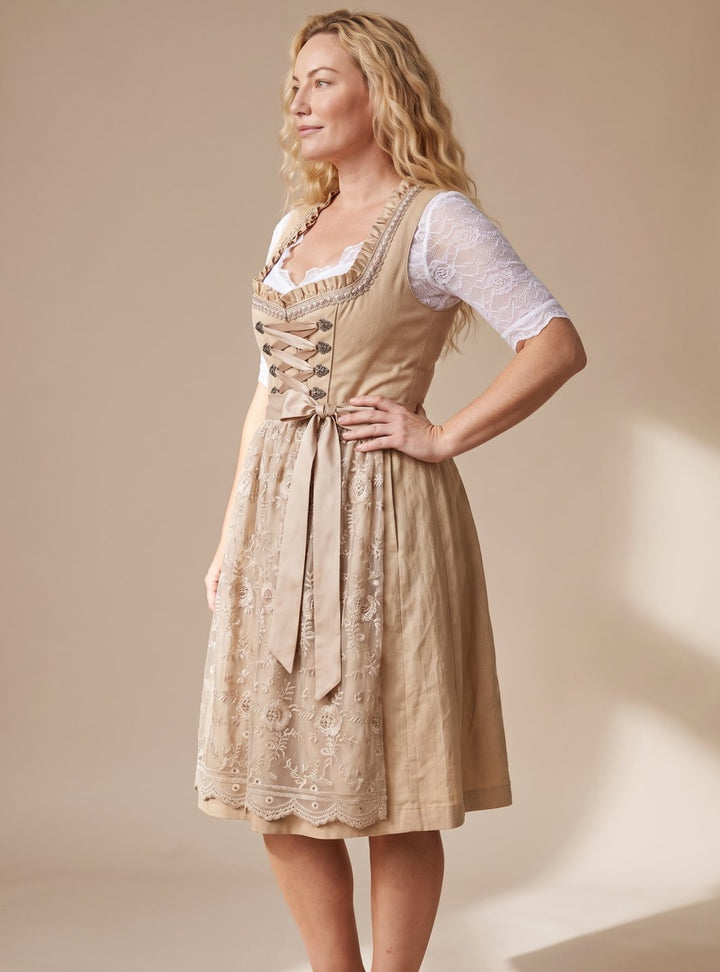 Damen Oktoberfest Dirndl mit Spitzenbluse (5)