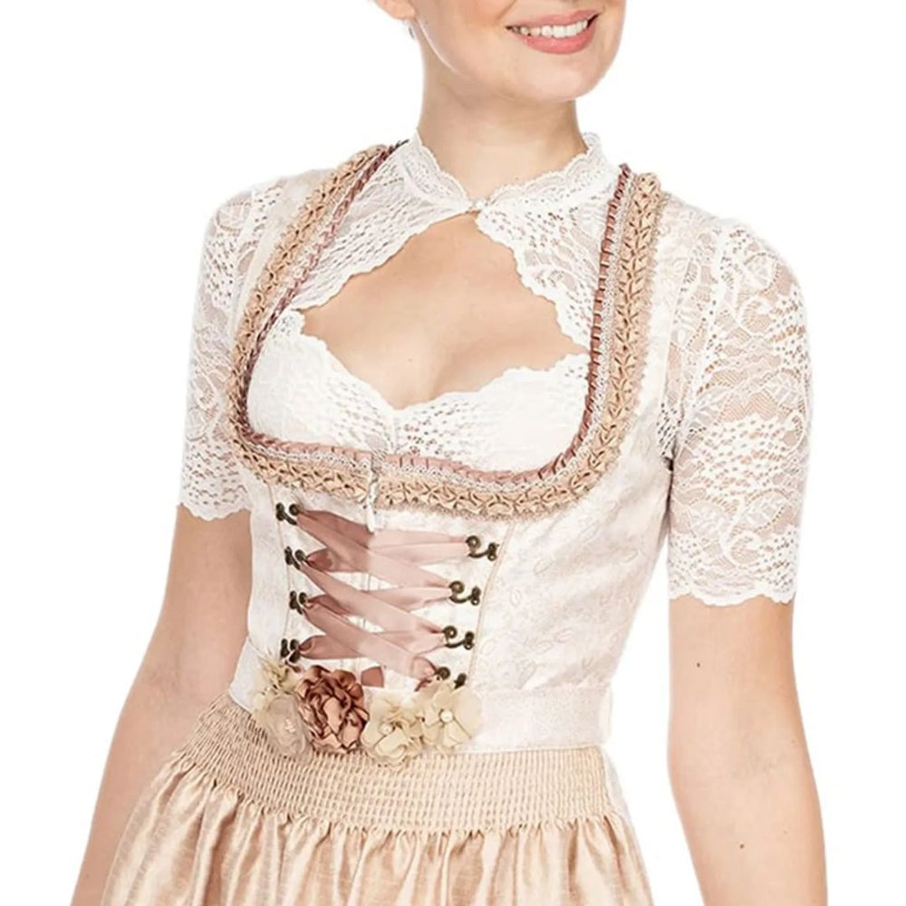 Damen Oktoberfest Spitzenbluse für Festtage (2)