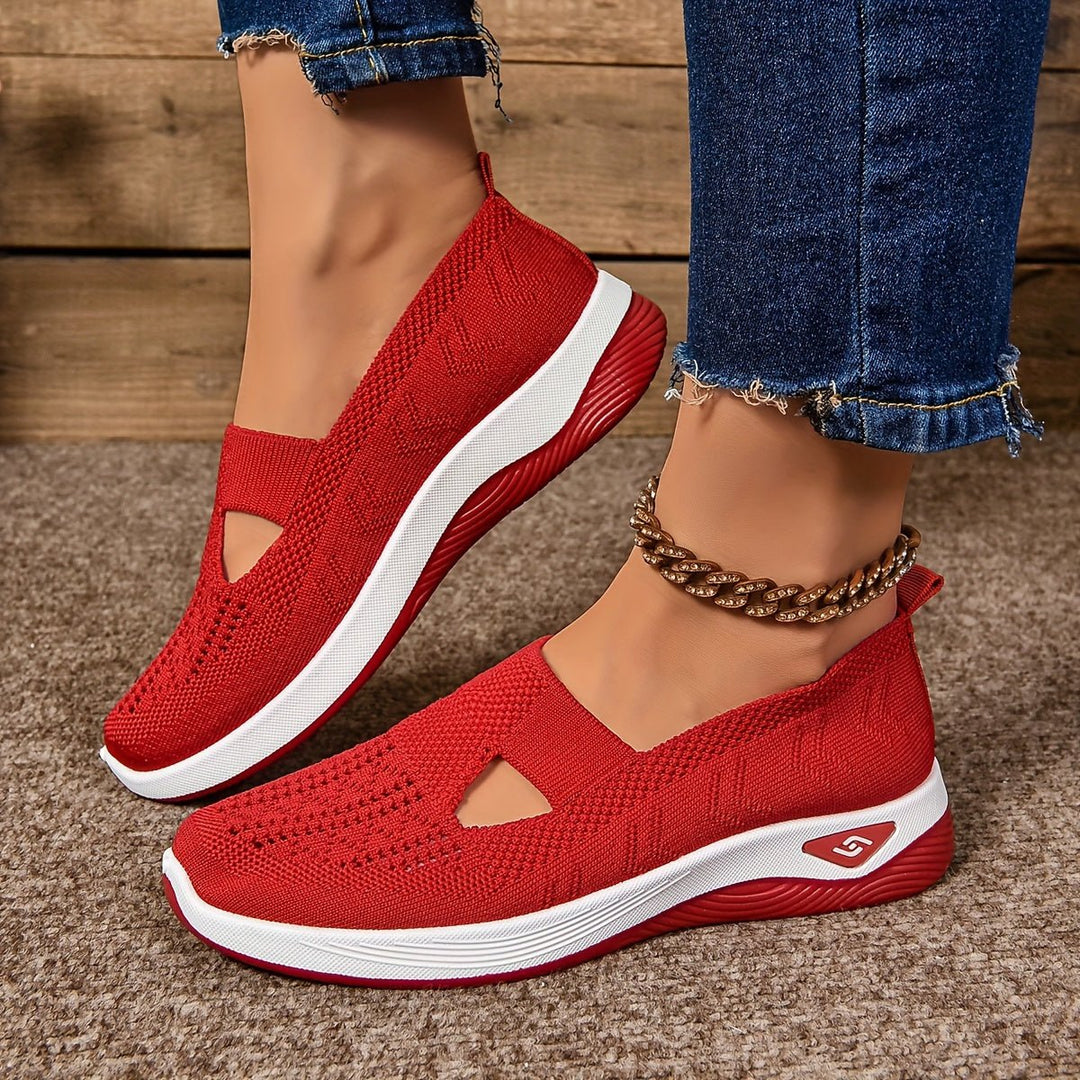 Damen Pullover Komfort Slip-On Schuh in Rot