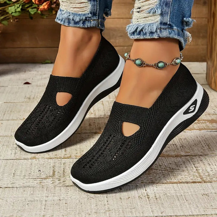 Damen Pullover Komfort Slip-On Schuh in Schwarz