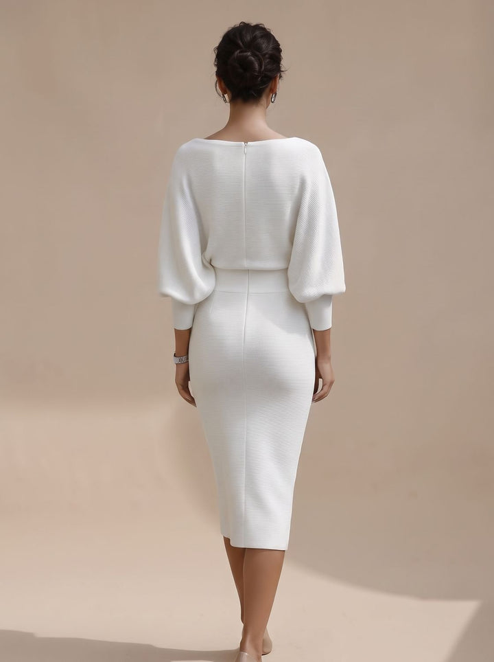 Damen Pullover Midi-Kleid aus Strick (10)