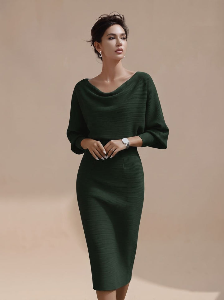 Damen Pullover Midi-Kleid aus Strick (5)