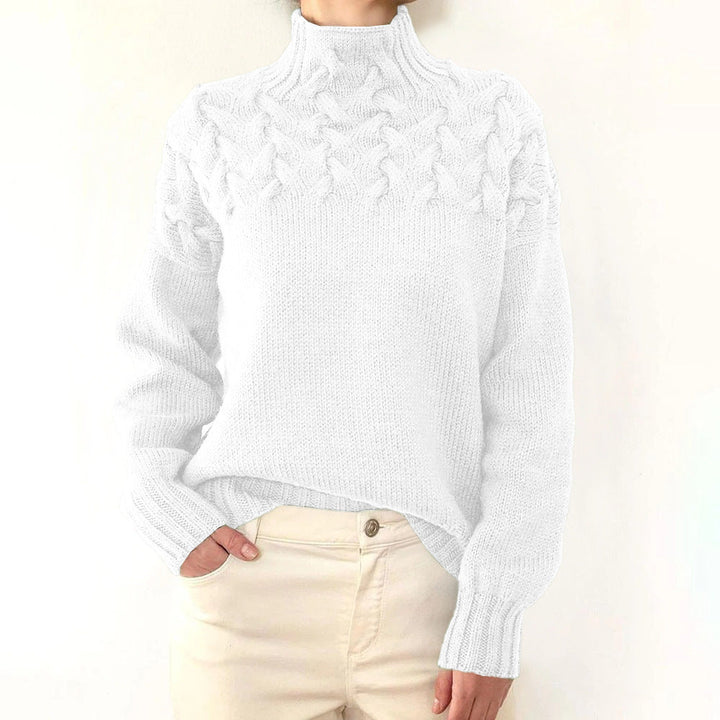 Damen Rollkragenpullover elegant zum Layern in Weiß