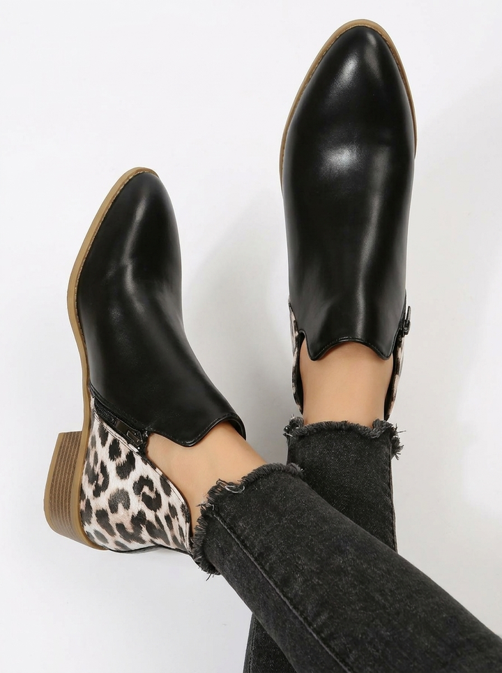Damen Statement Stiefeletten im Tierdruck-Stil (15)