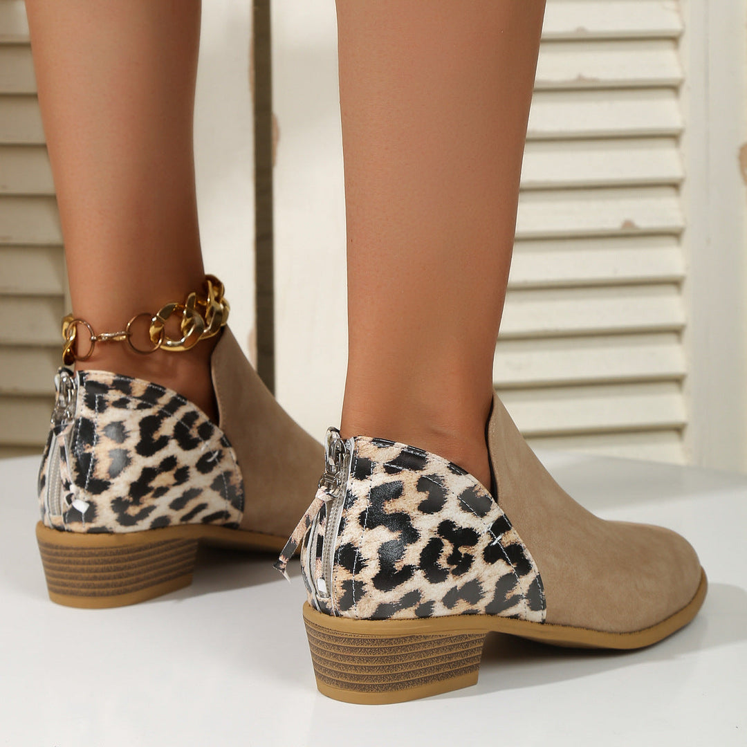 Damen Statement Stiefeletten im Tierdruck-Stil (5)