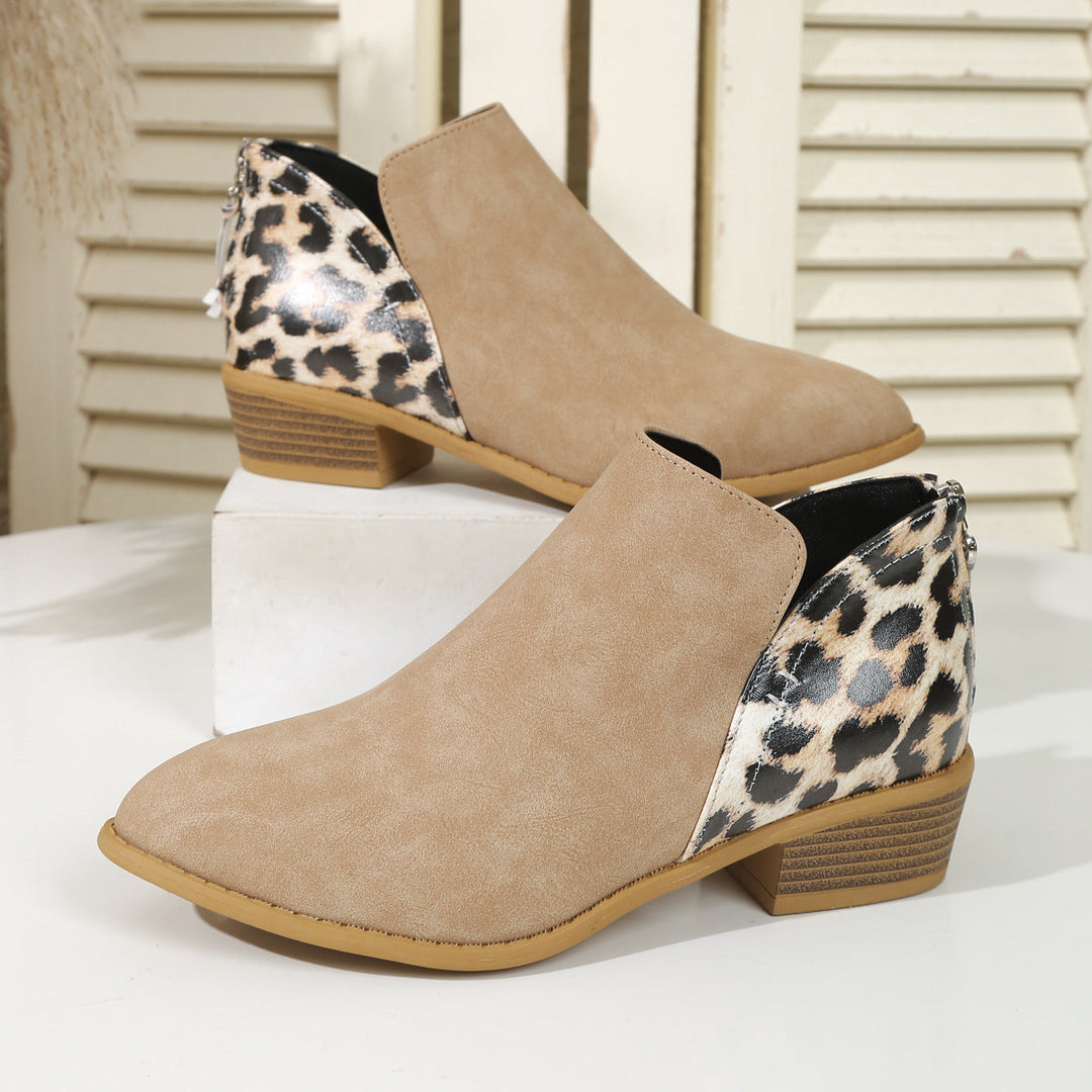 Damen Statement Stiefeletten im Tierdruck-Stil (6)