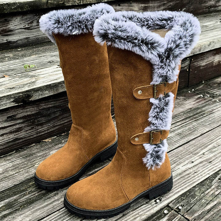 Damen Stiefel mit Plüschfutter im Herbst (10)
