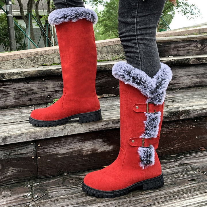 Damen Stiefel mit Plüschfutter im Herbst (2)