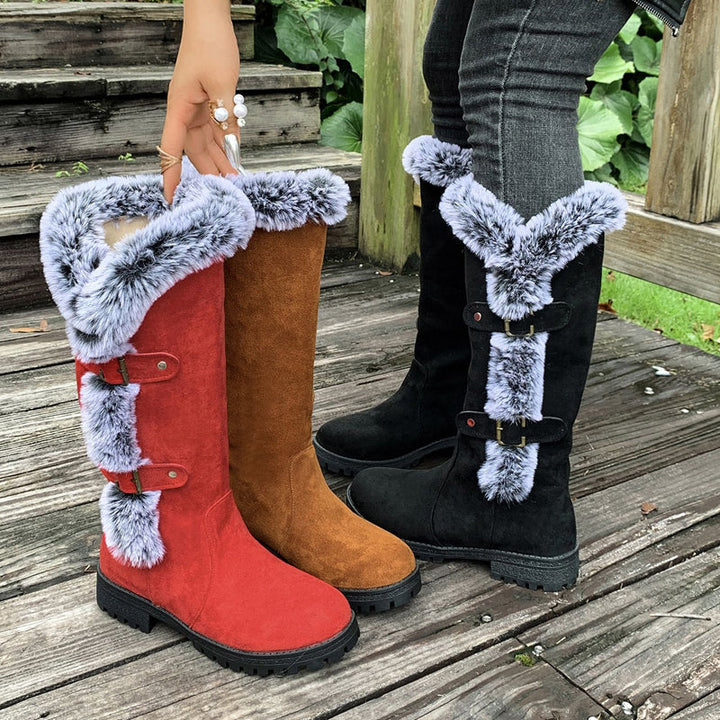 Damen Stiefel mit Plüschfutter im Herbst (3)
