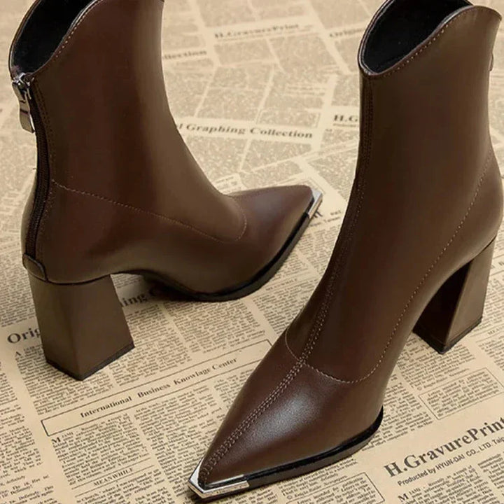Damen Stiefeletten mit Absatz in elegantem Stil (12)