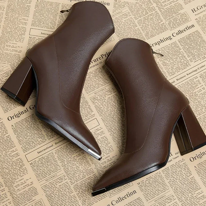 Damen Stiefeletten mit Absatz in elegantem Stil (8)