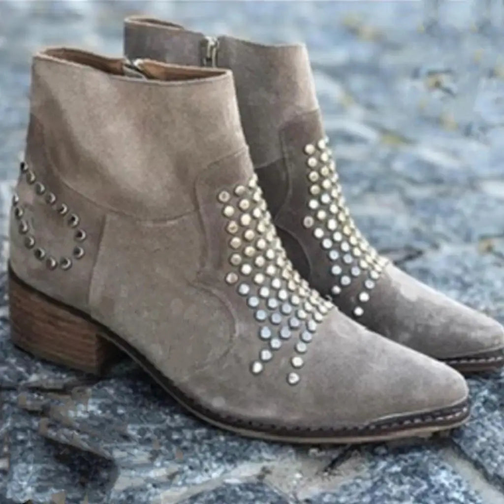 Damen Stiefeletten mit kantigen Nieten-Details (3)