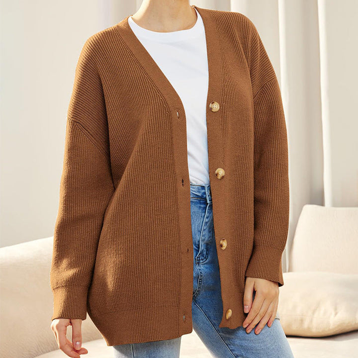 Damen Strickjacke für den Herbst in Braun