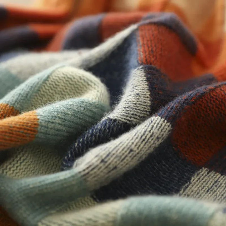 Damen Strickjacke im Karomuster aus Merino (4)