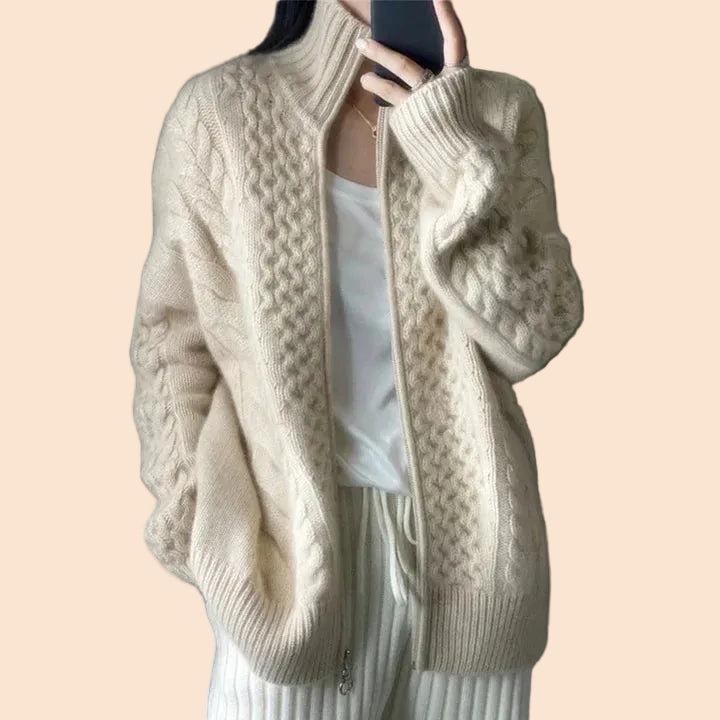 Damen Strickjacke Longline aus Kaschmir (2)