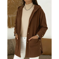 Pauline | Damen Strickjacke mit Kapuze im Herbst